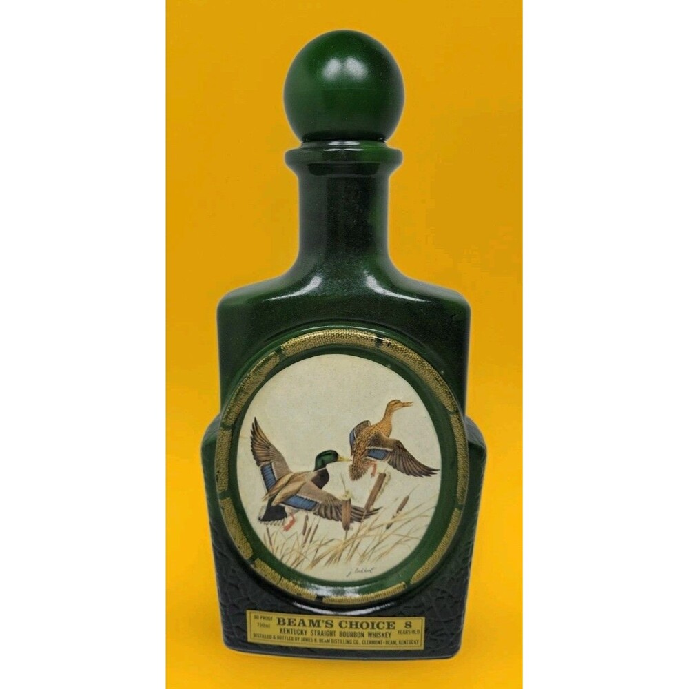 Vintage Jim Beam Decanter The Mallard James Lockhart Empty MCM Wildlife